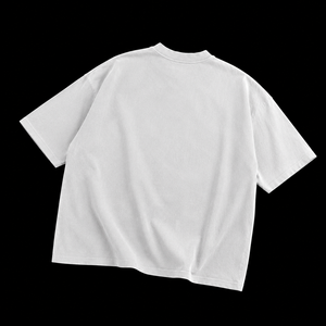 เสื้อยืดลาย Distressed Band สำหรับผู้ชาย เสื้อยืดสีขาว เสื้อยืดโอเวอร์ไซส์ เสื้อยืดผู้ชาย โรงงานผู้ผลิตเสื้อยืด - Product Image 2