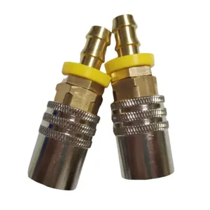 Factory direct sale close type brass hose barb quick connect push coupling fitting