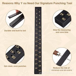 เครื่องมือเจาะลายไม้พร้อมไม้บรรทัด ชุดอุปกรณ์เย็บเล่มงานฝีมือ DIY - Product Image 2