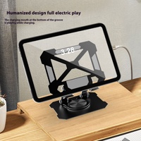 Support de tablette rotatif stable à 360 ° Table de support en aluminium pliable portable Cadre de support de levage super paresseux pour ordinateurs portables de bureau
