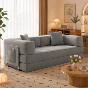 Sofá Cama Modular Moderno <span class=keywords><strong>de</strong></span> Pana, Tipo Futón, Estilo Japonés Tatami, Plegable 2 en 1, para Invitados - Product Image 6