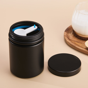 Pot en plastique HDPE de qualité alimentaire avec logo personnalisé, 350 ml, 420 ml, 500 ml, 600 ml, à large ouverture avec cuillère pour poudre protéinée - Product Image 5