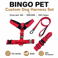 Harnais tactique pour chien de haute qualité, ensemble avec boucle en nylon, tailles XS, S, M, L pour chiens de petite à grande taille, service OEM