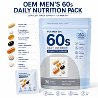 Pack de Compléments Nutritionnels Quotidiens Personnalisés pour Hommes (20-60 ans) – Sachets Multi-Nutriments à Marque Blanche pour Adultes