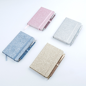 Juego de bolígrafos con diamantes de imitación para cuaderno de bolsillo, bolígrafos de cristal, Mini Diamante de tapa dura, diario con purpurina, <span class=keywords><strong>escritorio</strong></span> de oficina para mujer - Product Image 4