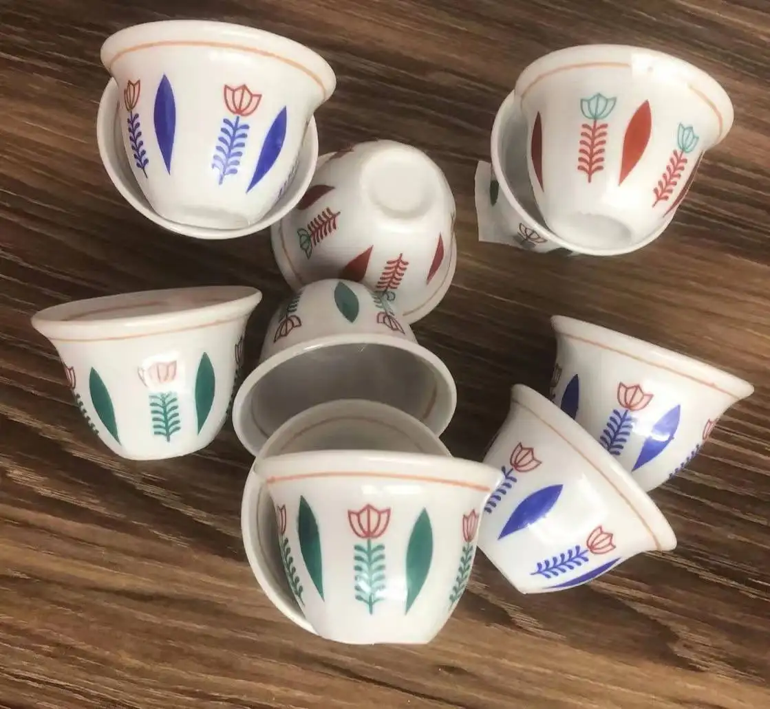 12pcs 패키지 도매 도자기 아랍어 커피 컵 세라믹 커피 컵