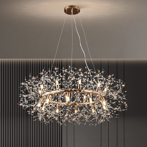 Nordic dining room hanging pendant <b>light</b> creative luxury nordic modern dandelion <b>crystal</b> <b>chandelier</b> - Product Image 1