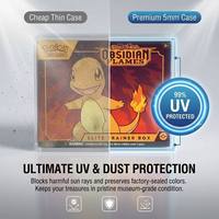   Boîte de collection Elite Trainer Box TCG, lot de boosters, boîte de présentation en acrylique Build & Battle Stadium, étui protecteur avec couvercle magnétique résistant aux UV