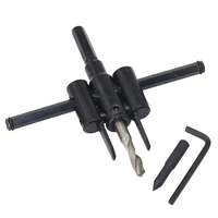 Scie cloche réglable 30-120 mm (1-3/16" à 4-3/4"), outil de perçage robuste à double lame pour le travail du bois