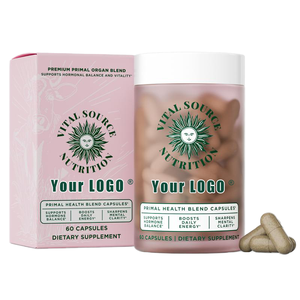 Suplementos Herbales OEM <span class=keywords><strong>Primal</strong></span> Health Blend con Extracto de Viscera de Res en Cápsulas para Adultos - 60 Unidades, Mejora la Densidad Ósea - Product Image 1
