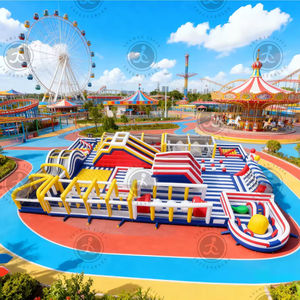 Grand château gonflable de haute qualité pour enfants Centre de jeux de divertissement interactif avec trampoline d'eau à <span class=keywords><strong>vendre</strong></span> - Product Image 1