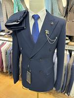 Costumes Slim Fit 2026 en Gros avec Doublure Respirante, Résistants aux Taches, OEM, Ensemble 2 Pièces Pantalon de Costume Croisé