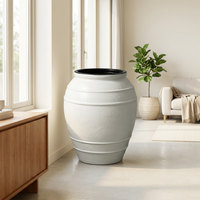 Penjualan Langsung Pabrik QUNHAO D069 Pot Bunga Keramik Gaya Eropa untuk Rumah dan Taman, Lapisan Warna-warni, untuk Tanaman Anggrek Alami, Diameter 44cm