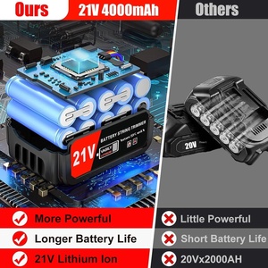 Cortacésped industrial ligero 3 en 1 a batería de 21V y 1.5Ah con motor de 173cc, desbrozadora/recortadora de césped sin hilo - Product Image 5