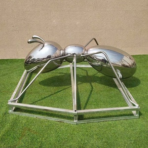Pantalons décoratifs en acier inoxydable, 10 pièces, sculpture d'<span class=keywords><strong>animaux</strong></span> en métal, décoration pour l'extérieur - Product Image 1