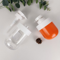 Bouteille à pompe de luxe personnalisée de 300ml bouteille à pompe de lotion sans air en plastique transparent de 500ml bouteille de shampoing en plastique vide rechargeable