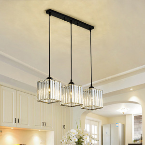 French Light Luxury Three Simple Modern and <strong>Crystal</strong> Chandeliers for the Nordic Restaurant Dining Room Table Stud - Product Image 4