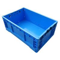 Caisse en plastique empilable, pliable et pliable de l'UE avec couvercle en option
