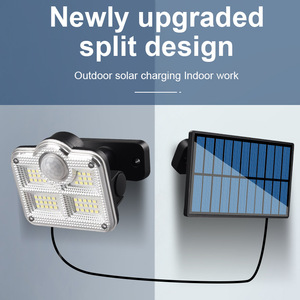 Ngoài trời IP65 không thấm nước LED năng lượng mặt trời cảm biến chuyển động chia an ninh đèn lũ Đèn tường với điều khiển từ xa cho vườn nhà để xe bãi cỏ - Product Image 3