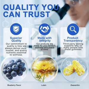 SOLOTREE 60 Gummies Vitamines et Minéraux pour les Yeux, Gummies Myrtille Lutéine avec Zéaxanthine pour la Santé Oculaire et le Soutien Visuel - Product Image 6