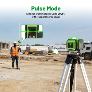 <span class=keywords><strong>Nivel</strong></span> Láser <span class=keywords><strong>Huepar</strong></span> DP04CG-BT 4D 360, Autonivelante Electrónico, Ajuste de Brillo, Indicadores LED, Kit - Product Image 5