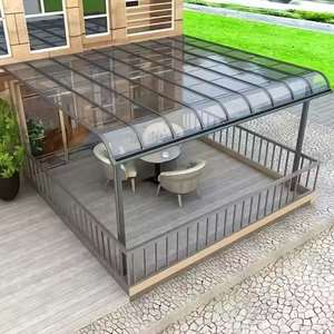 Ensemble de carport <span class=keywords><strong>double</strong></span> extérieur avec structure <span class=keywords><strong>en</strong></span> aluminium thermolaqué, <span class=keywords><strong>kit</strong></span> de <span class=keywords><strong>garage</strong></span> durable pour 2 voitures - Product Image 3