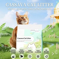 Litière pour chat en cassave mélangée 25 kg, super absorbante, sans adhérence au fond, forte désodorisation, sable pour chat en cassave