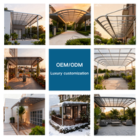 Toldo de Lujo Personalizado, Moderno, con Forma Especial, Manual, para Ventanas de Villa, Terraza, Techo de Policarbonato, Soporte de Aleación de Aluminio