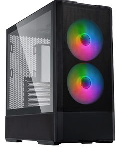 ATX Mid Tower Gaming <b>Computer</b> Case Tempered Glass Side Panel RGB <b>Fan</b> Front Mesh High Airflow Desktop Chassis - Product Image 1