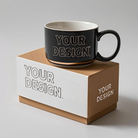 Tasse à café en céramique personnalisée en gros avec logo imprimé pour cadeau publicitaire