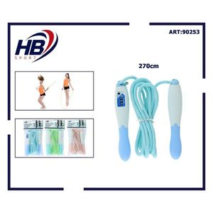 Corde à sauter mécanique en coton HB Sport 270 cm pour fitness et exercice - Product Image 3