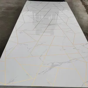 프로젝트 용 실내 벽 장식용 방수 플라스틱 시트 PVC 대리석 패널