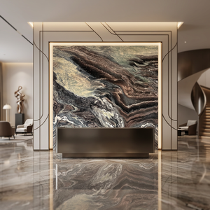 Customize Purple Landscape Natural <b>Marble</b> Tile Artistic Stone for Premium Countertops Feature Walls and Decorative Floor Designs - Product Image 2