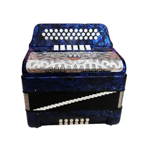 Seasound OEM 34 nút 12 Bass 6 đăng ký màu xanh Celluloid Bạc Nướng Trắng Nút accordion accordion âm nhạc jb3412e