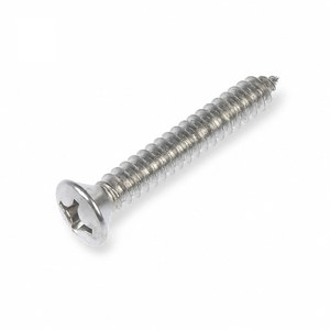 Tornillo Autorroscante de Cabeza Ovalada Phillips de Precisión Certificada, Acero al Carbono Galvanizado con Zinc, Cumple con REACH, para Sistemas de Conductos HVAC - Product Image 1