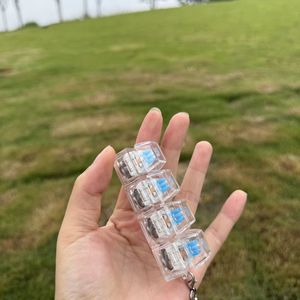 Wholesale 4‑Key Two‑shot Stainless Steel PVC Keycap <b>Keychain</b>,Lightweight Kids Backpack Hanging Ornament Pendant - Product Image 6