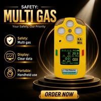 Détecteur multigaz 3 en 1 O2 CO NO2 Détecteur de gaz électronique portable