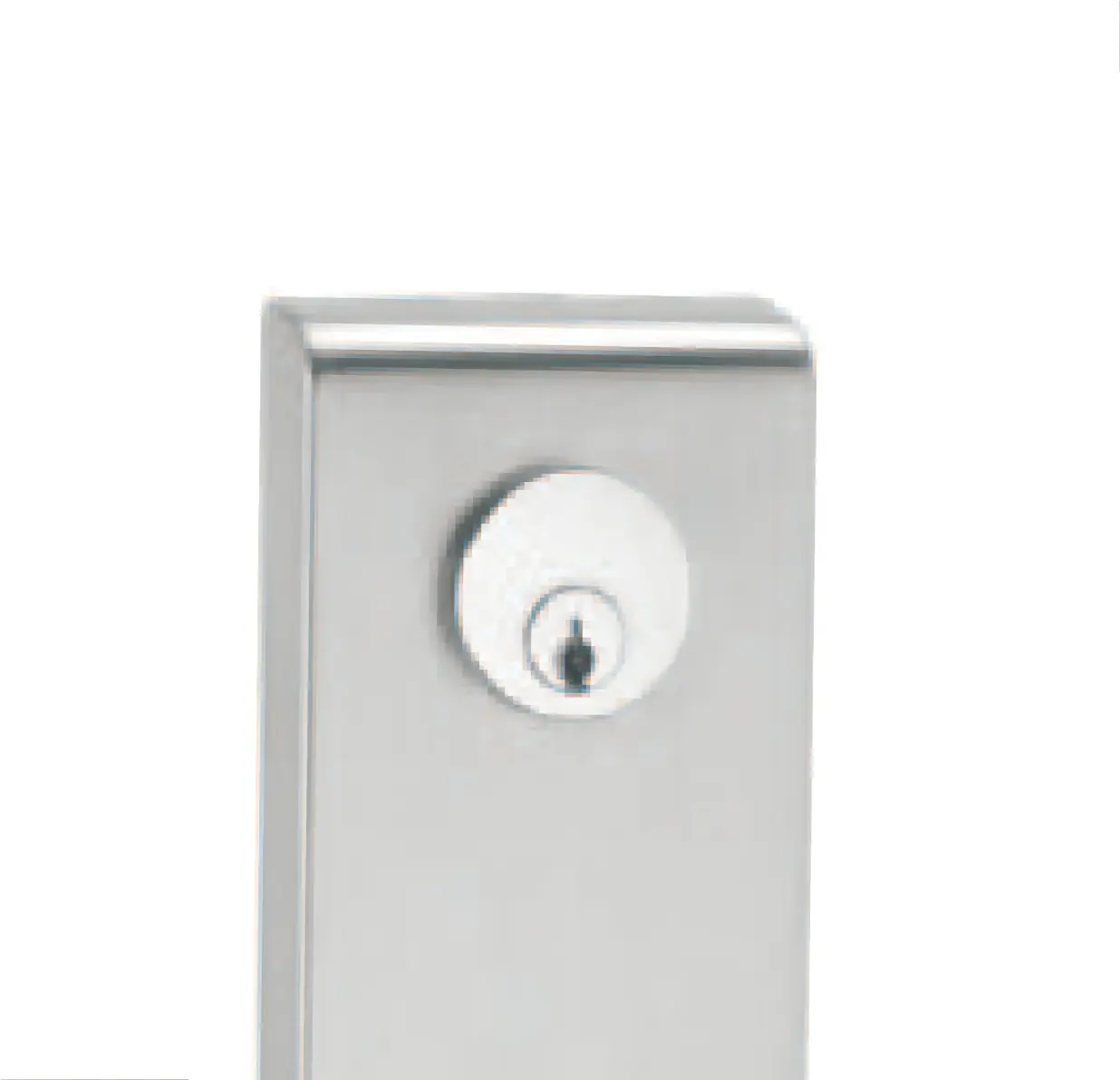 Stainless Steel Door Handle Fire Rated Door Lock Outside Trim Lock For Panic Exit Device