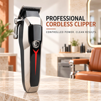 Alat Cukur Rambut Profesional Tanpa Kabel 7500RPM 2 Kecepatan Tipe C Isi Ulang 1200mAh Pisau Keramik Barber Trimmer 6 Guide Rumah Tangga RV