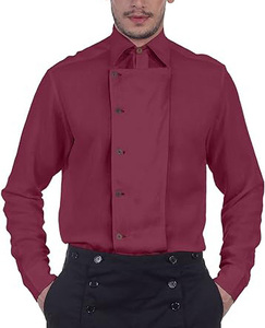 <strong>Mens</strong> Cosplay Costume <strong>Pirate</strong> Dressing Steampunk Victorian <strong>Mens</strong> Side-Button Linen <strong>Shirt</strong> - Product Image 3