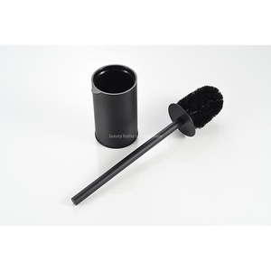 Nhà máy bán buôn Vòng nhà vệ sinh làm sạch bàn chải chủ thiết lập đứng màu đen bền công cụ làm sạch. - Product Image 2