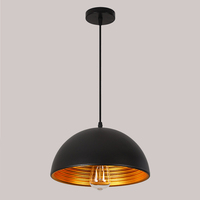 Grand abat-jour industriel à Double couche en demi-cercle, lustre d'éclairage de dôme, luminaires suspendus modernes de salle à manger