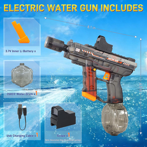 ปืนฉีดน้ำไฟฟ้าสำหรับเด็กและผู้ใหญ่ พร้อมไฟ ปืนฉีดน้ำอัตโนมัติ สำหรับงานปาร์ตี้ริมสระน้ำ ชายหาด เล่นกลางแจ้ง ของเล่นน้ำ - Product Image 6