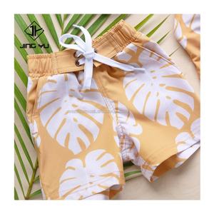 กางเกงว่ายน้ำเด็กชายราคาส่งจากโรงงาน ราคาถูก สำหรับฤดูร้อน กางเกงขาสั้นว่ายน้ำเด็กเล็ก มีเชือกผูกเอว รับสกรีนลายตามสั่ง - Product Image 1