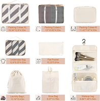 Lot de 8 cubes de compression en polyester légers avec fermeture éclair pour organiser les valises de voyage pour femmes