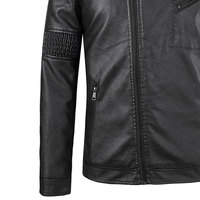 Veste en cuir d'hiver pour homme la plus vendue avec col montant et logo frontal, design personnalisable écologique, haute qualité
