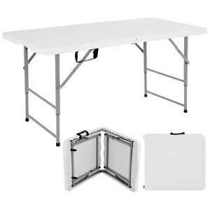 Popular <b>White</b> Rectangular Plastic Folding <b>Table</b> Lightweight and Modern Design for Hotels and Parties-Factory Direct Sale - Product Image 1
