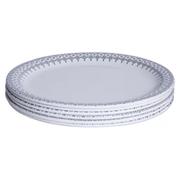 Service de table en mélamine style bohème, 18 pièces, comprenant un plat rond et un bol à riz, pour les repas à la maison