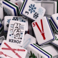Jeu de Mahjong de Luxe Personnalisé en Acrylique Gravé, Modèle White Bear Ava Factory, Tuiles de Mahjong Américaines pour Fêtes à Domicile et Cadeaux de Fêtes