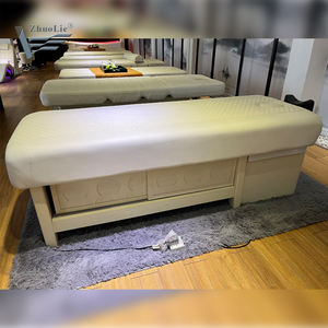 Lit de shampooing électrique moderne WoodHeat pour salon de beauté et spa avec lavabo en céramique et matelas réglable pour hôtels et salons de beauté - Product Image 3